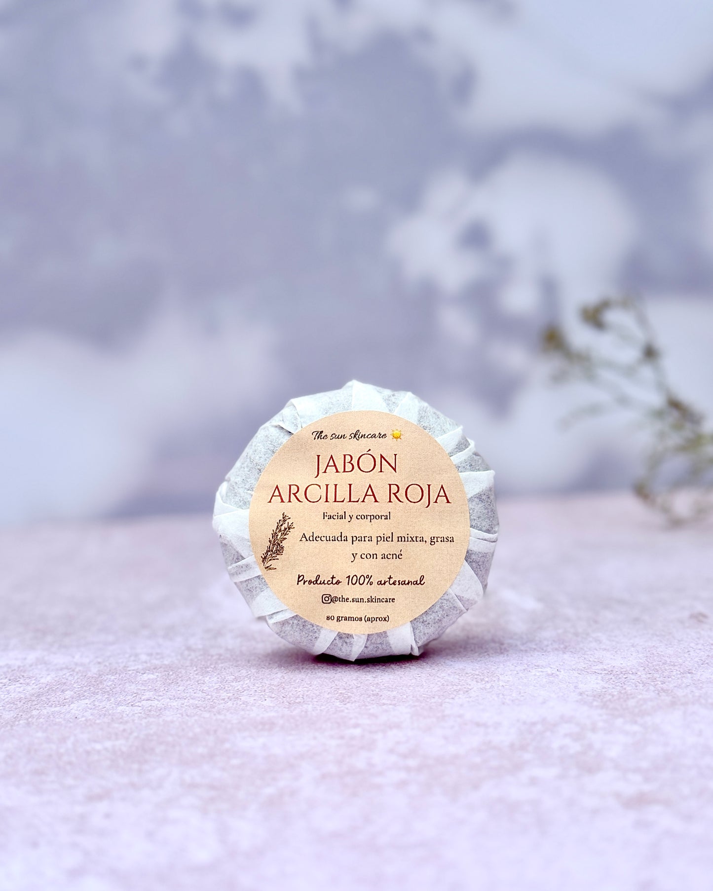 Jabon facial arcilla roja